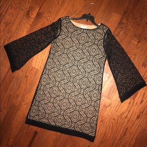 Black Lace Dress Lined~slip on~